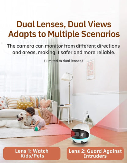 PET Monitoring WiFi Camera for Elderly and Children, Wireless 2.4G Smart Voice Robot