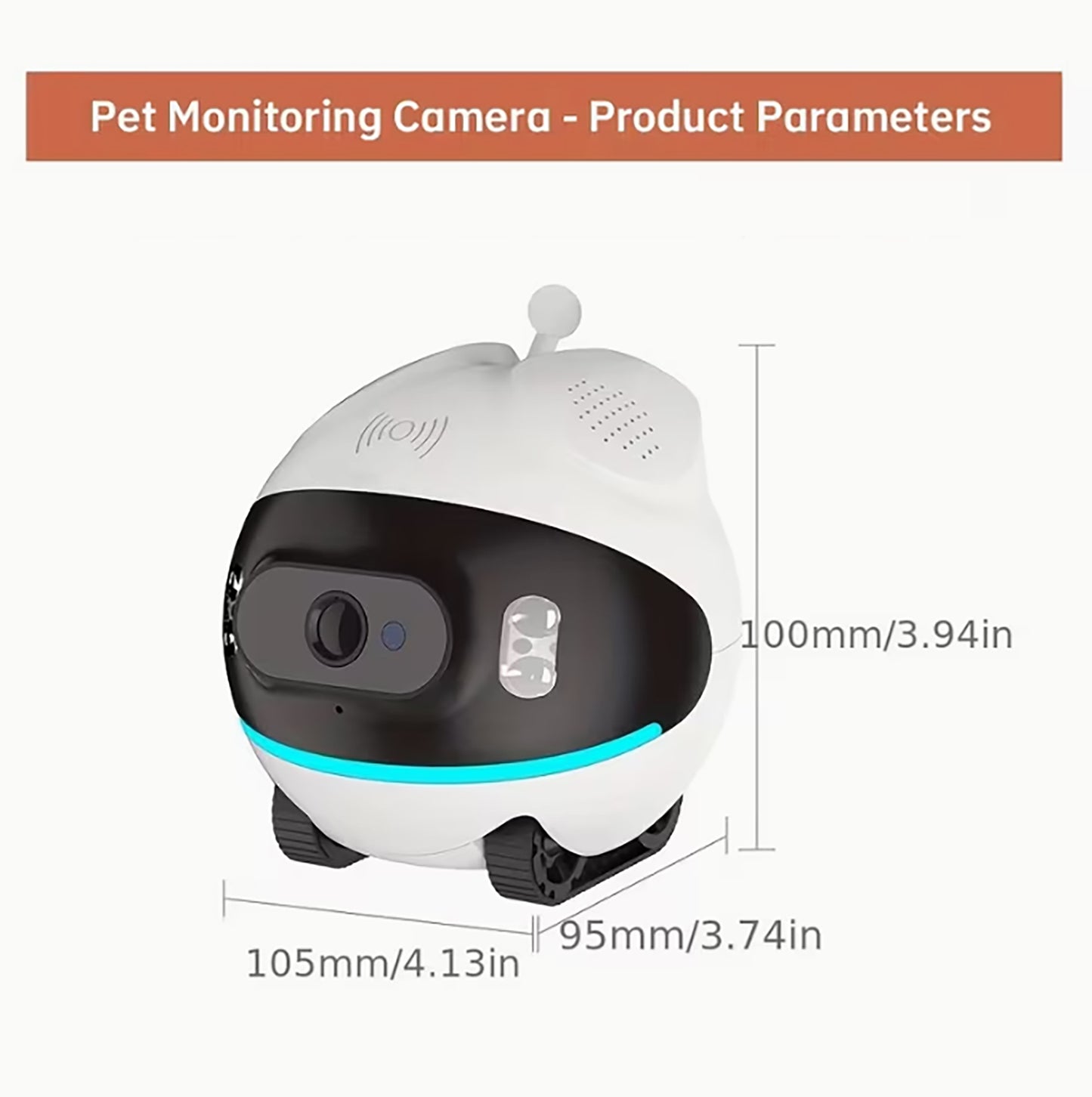 PET Monitoring WiFi Camera for Elderly and Children, Wireless 2.4G Smart Voice Robot